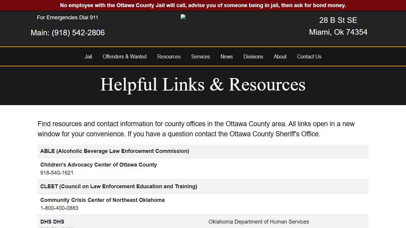 Helpful Links - Ottawa County Sheriff's Office